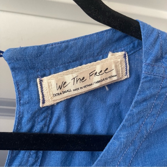 We The Free Free People Blue tunic top with pockets XS - Picture 7 of 7